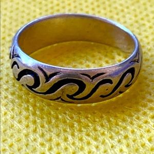 waves sterling silver wedding? Band ring s 7